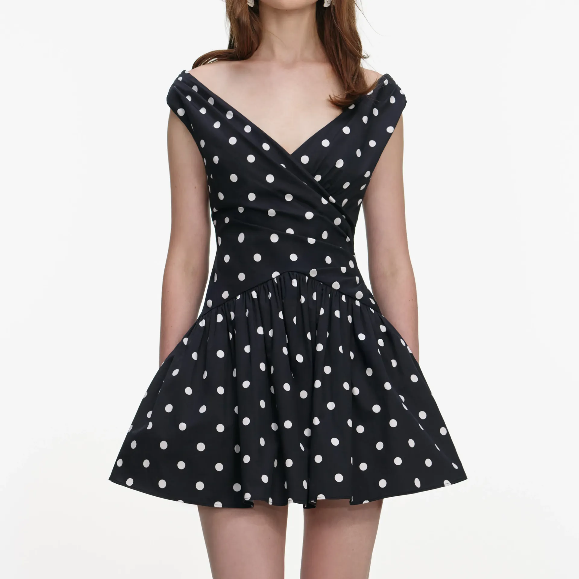Black Polka Mini Dress