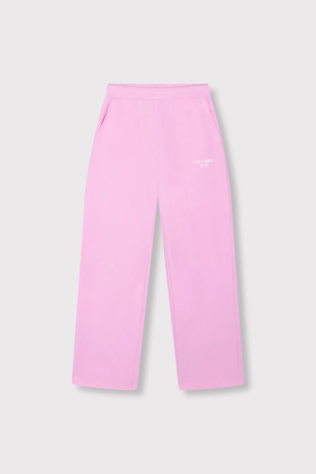 Ladies knitted straigth sweat pants sweat Pink