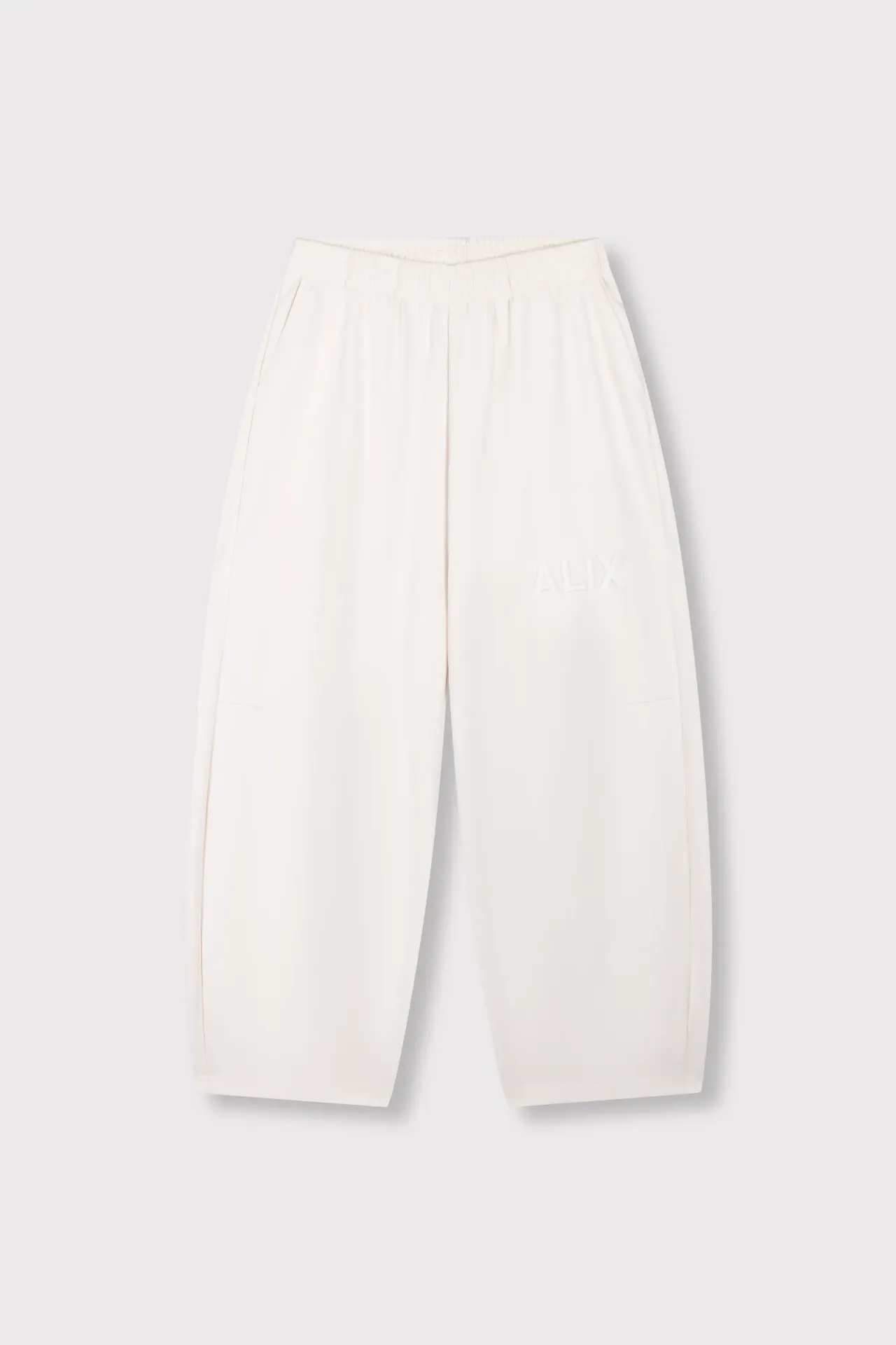 Ladies knitted balloon sweat pants cream