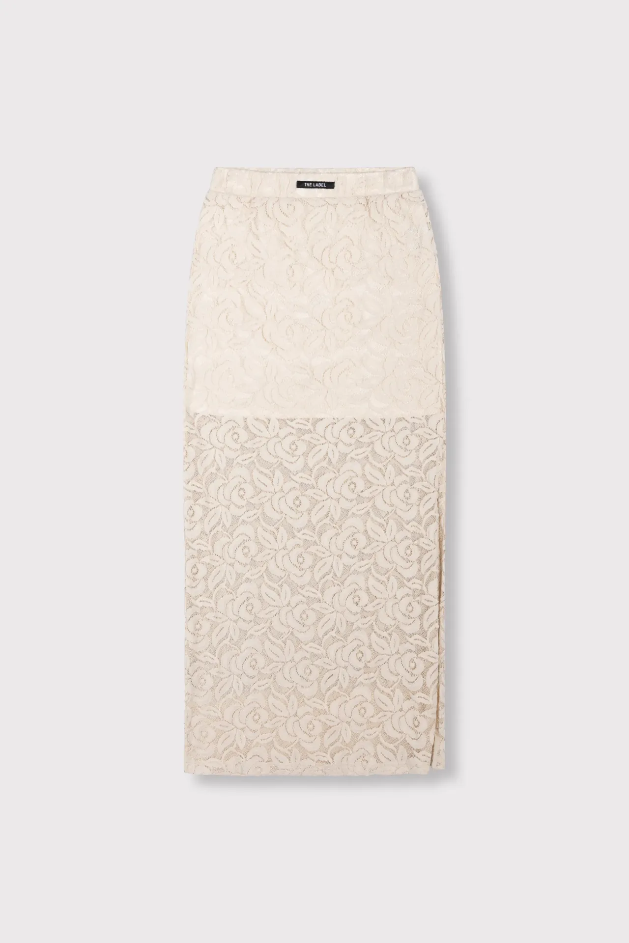 Ladies woven lace maxi skirt cream (XS)