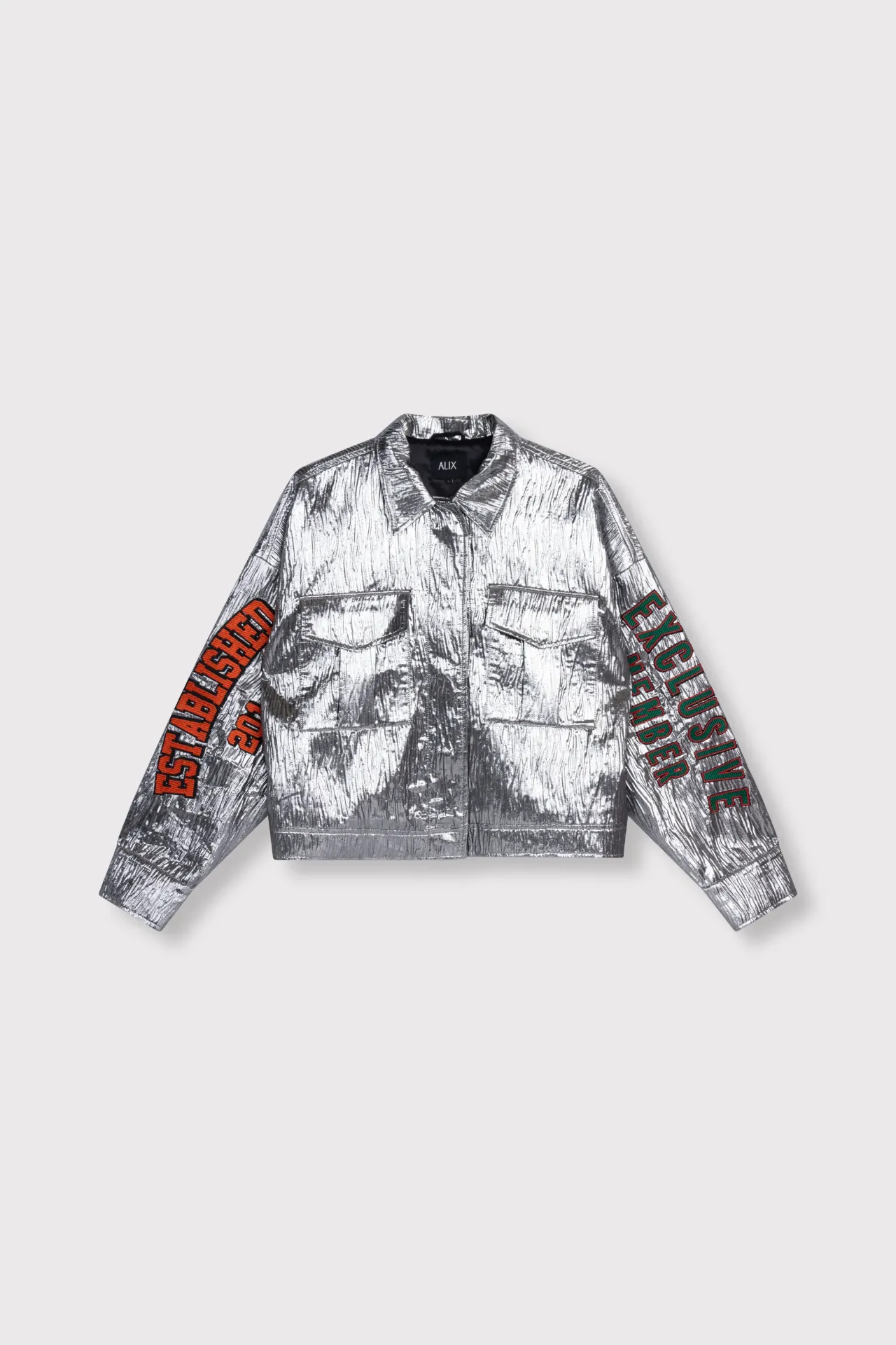 Ladies wolven silver artwork jacket (XS)