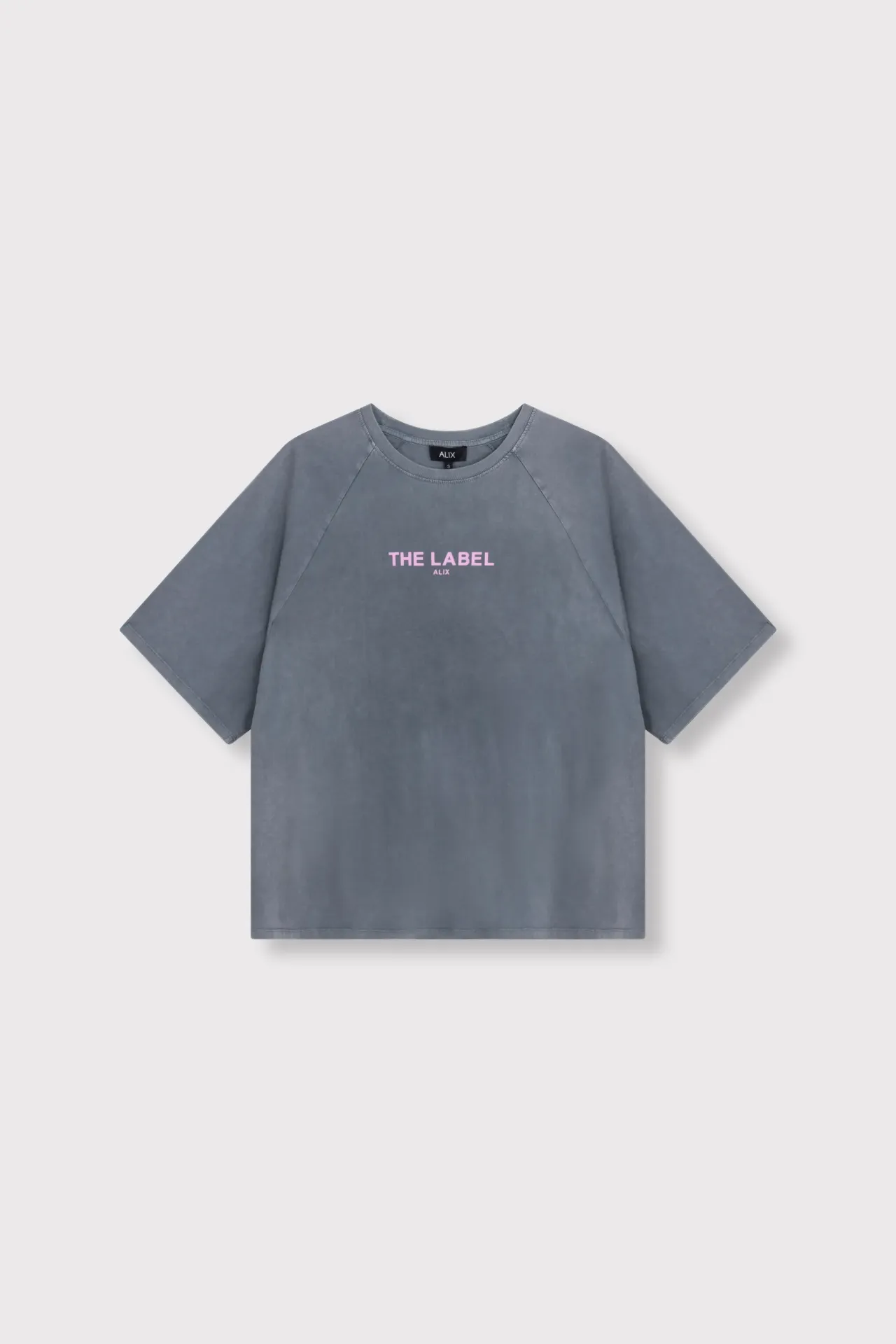 Ladies Knitted raglan tshirt Light Grey