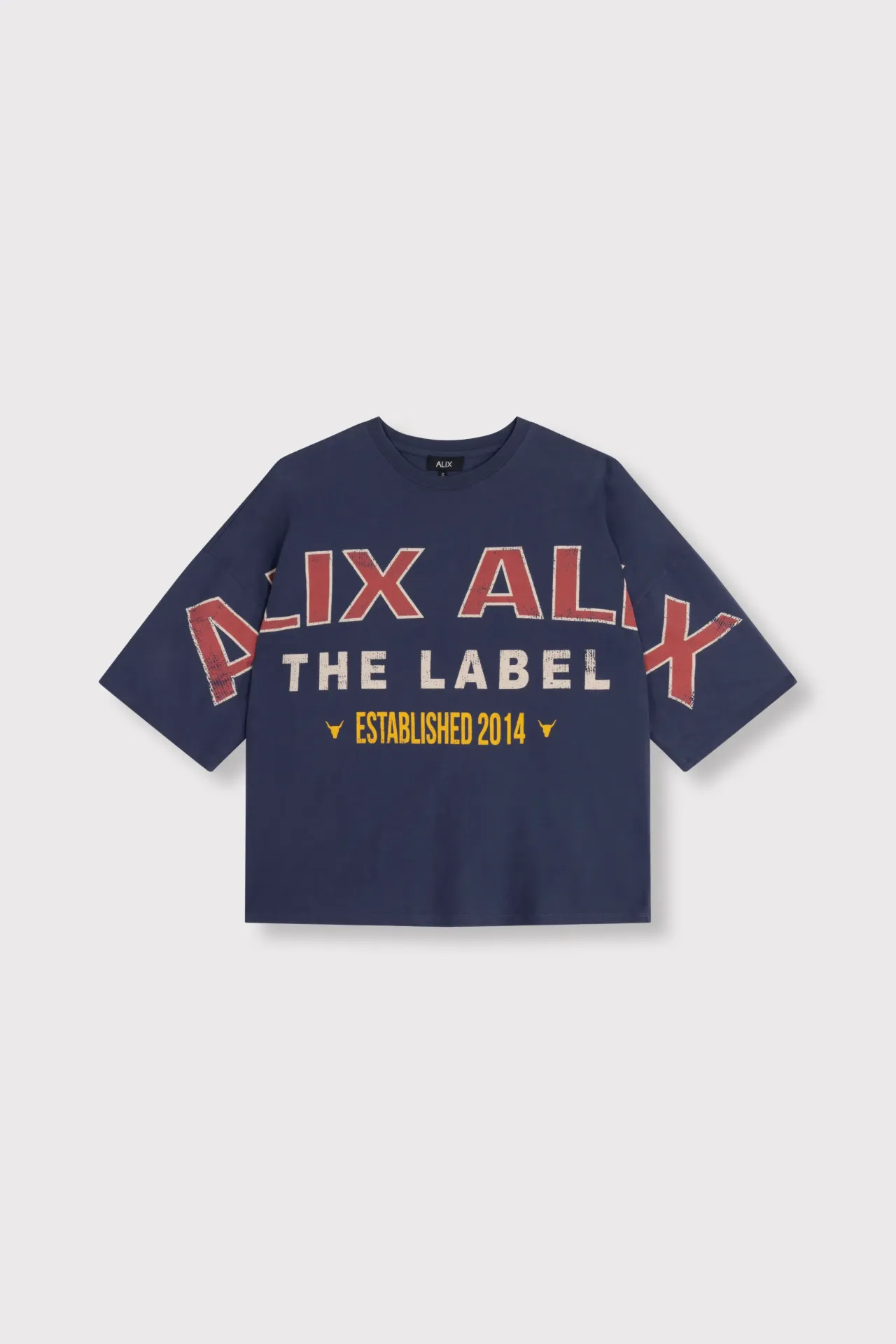Knitted Big Alix Tshirt Navy Washed (XS)
